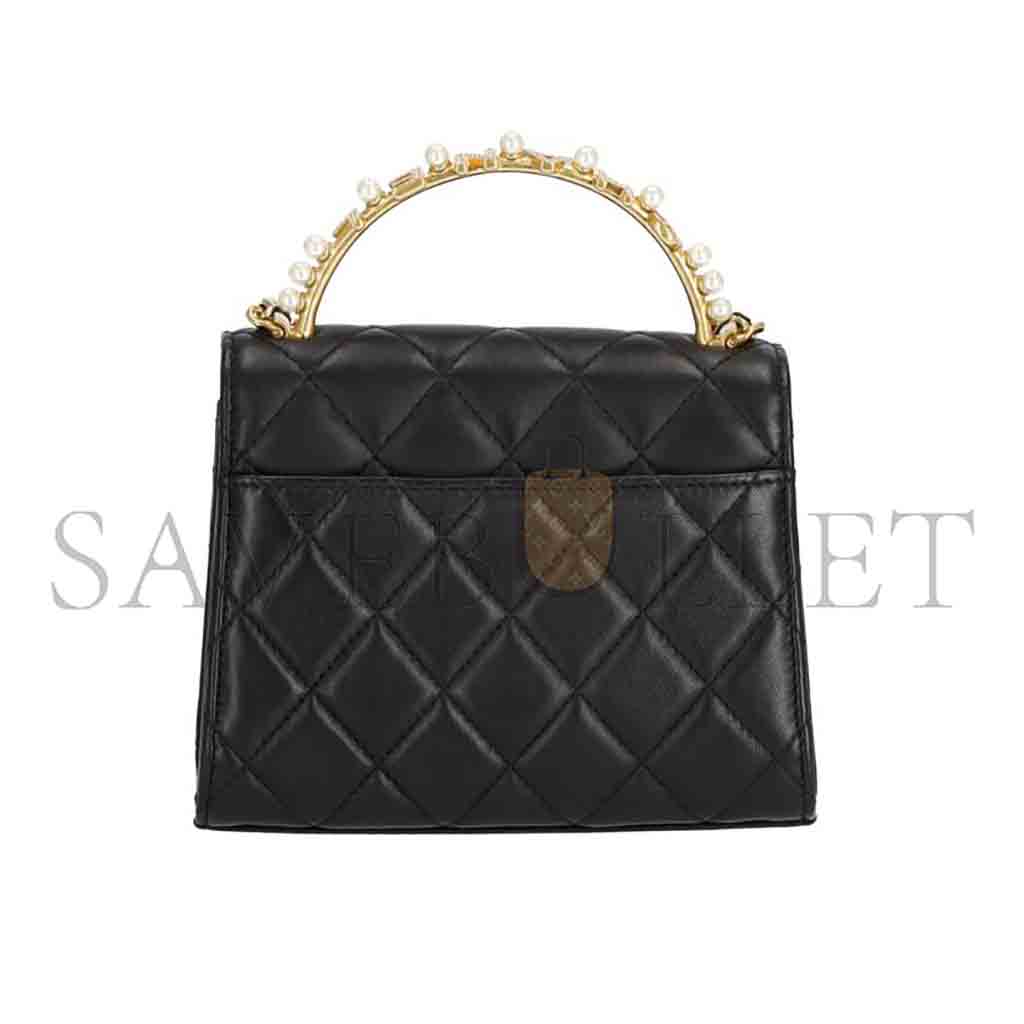 Ch*el master fake pearl coco handle matelassÉ chain shoulder bag (15*12*6cm)